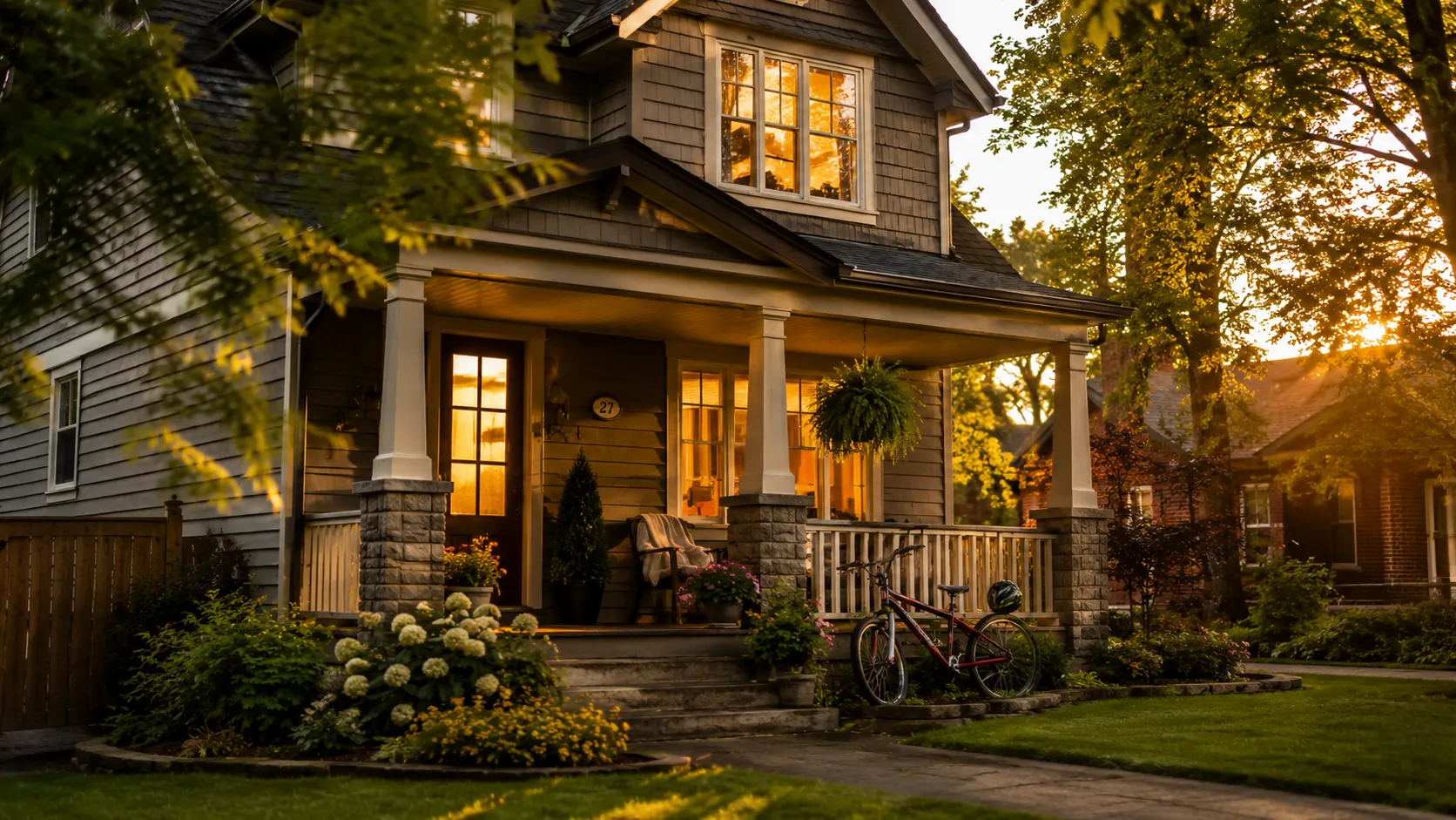 Young Canadian family securing term life insurance